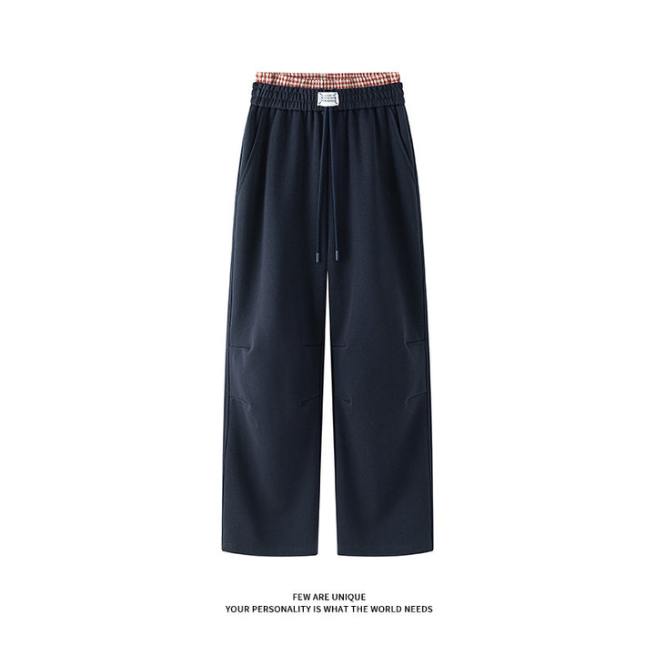 Herren weite Freizeithose aus atmungsaktivem Baumwollmix mit elastischem Bund und seitlichen Taschen Echoarchiv