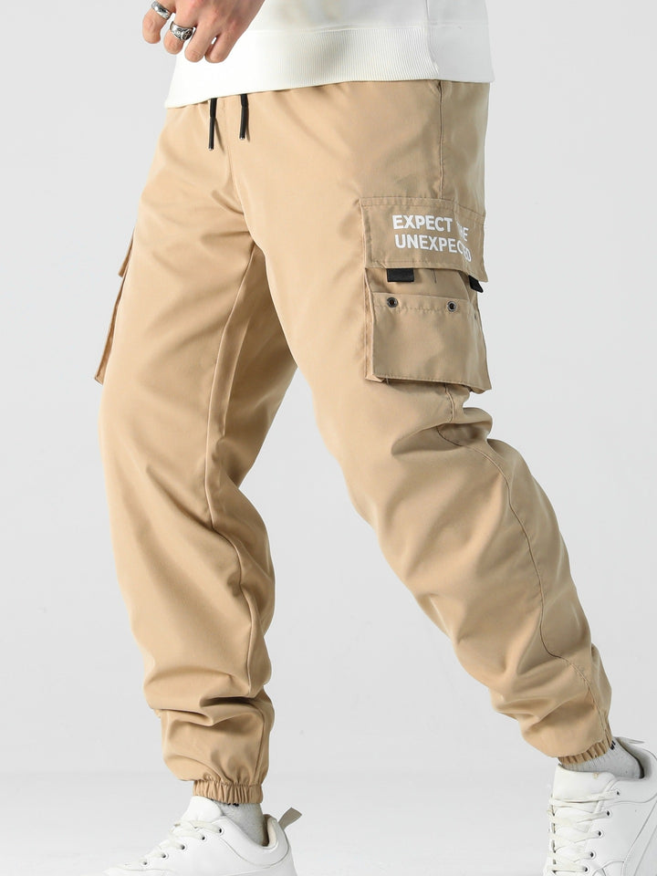 Herren Tapered Cargo-Jogginghose mit elastischem Bund, Multifachtaschen & Bündchen Echo Archiv