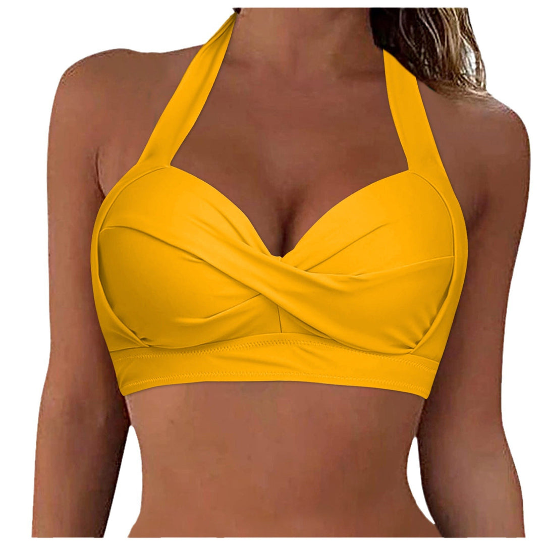 Damen Sportliches Bikinioberteil mit tiefem Ausschnitt und Halter-Design Echo Archiv