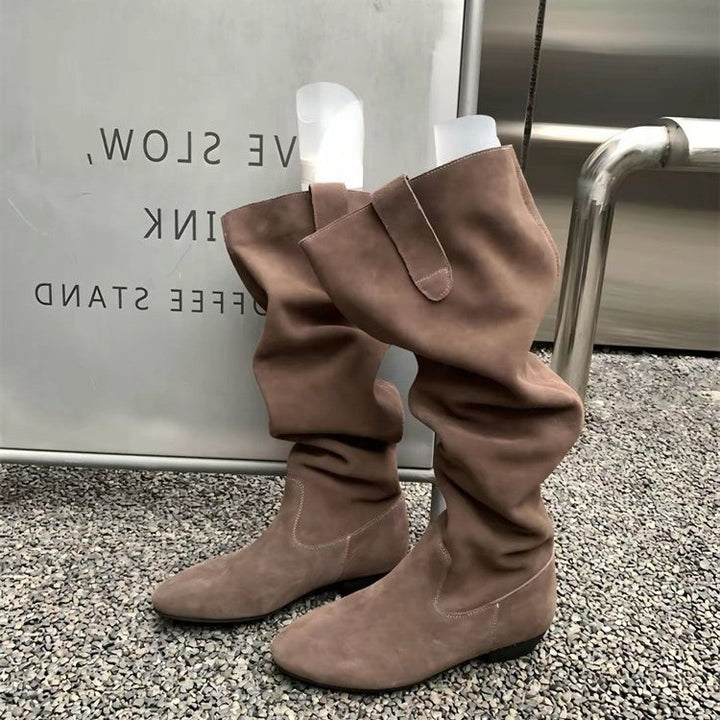 Damen Elegante und bequem sitzende Overkneestiefel Echo Archiv