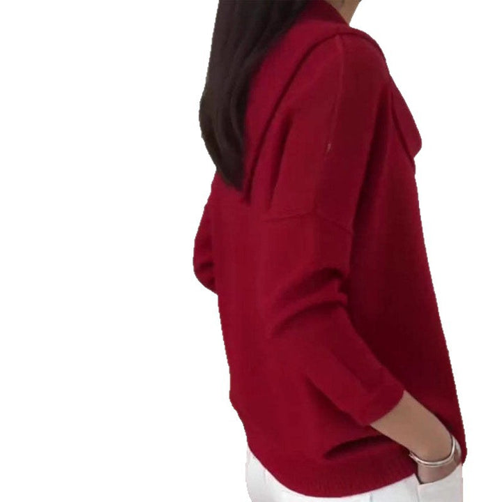 Damen nan schimmernder Strickpullover mit Wasserfallkragen, feiner Glitzerstruktur und schmalem Saum Echo Archiv