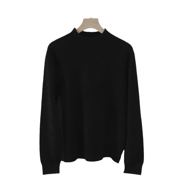 Damen Feiner gerippter Stehkragenpullover mit slim-fit Silhouette Echo Archiv