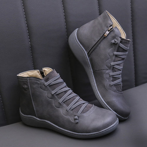 Herren Hochgeschnittener Leder-Sneaker mit elastischer Schnürung und ergonomischer Gummisohle Echo Archiv