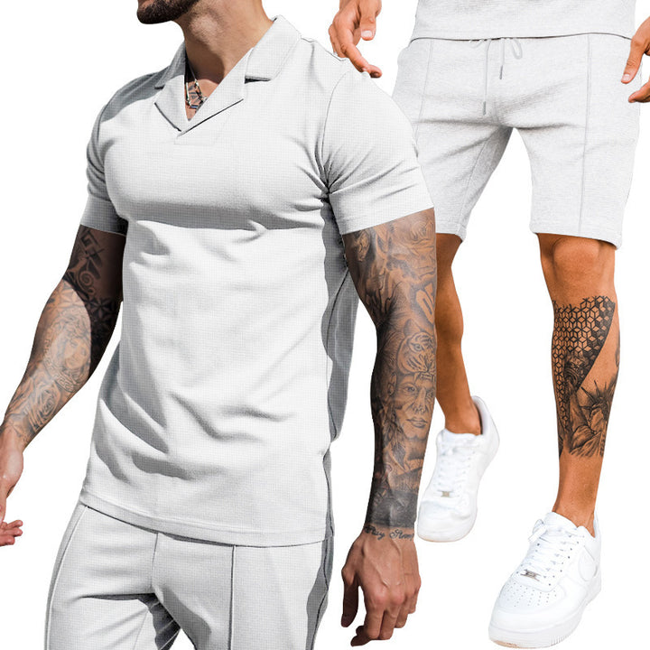 Herren Poloshirt mit strukturiertem Design und modernem Stehkragen Echoarchiv