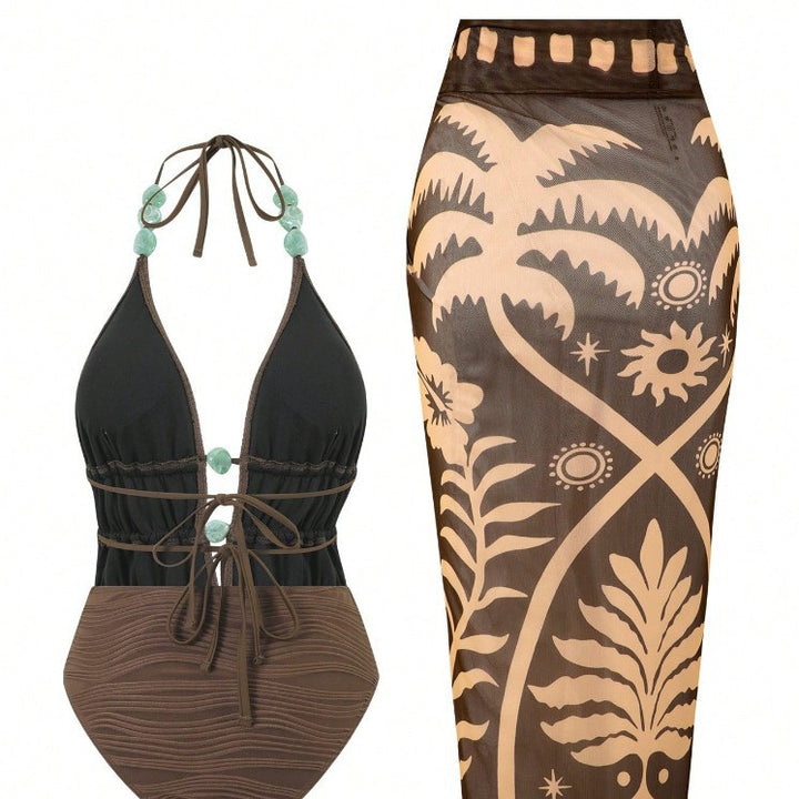 Damen Badeanzug mit raffinierten Details Echo Archiv