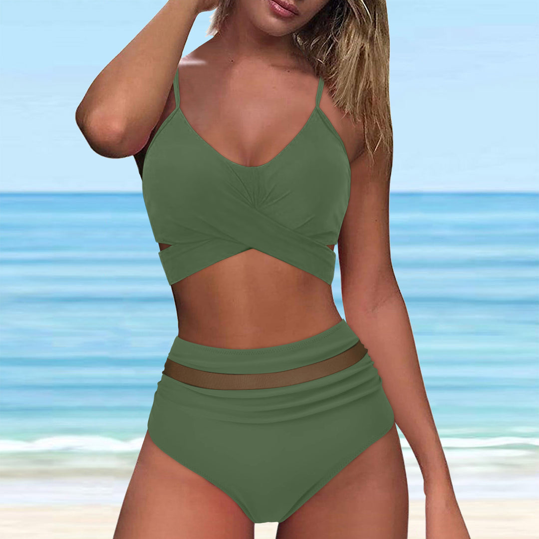 Damen High-Waist Bikini Set mit modischem Wickel-Oberteil Echo Archiv