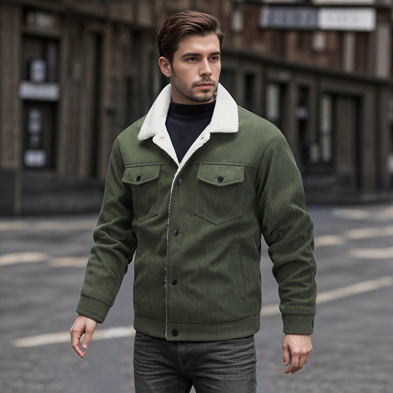 Herren modische Oberjacke mit warmem Innenfutter und praktischen Taschen Echoarchiv