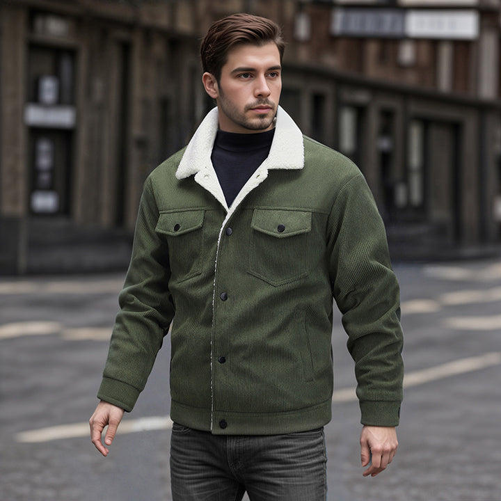 Herren modische Oberjacke mit warmem Innenfutter und praktischen Taschen Echoarchiv
