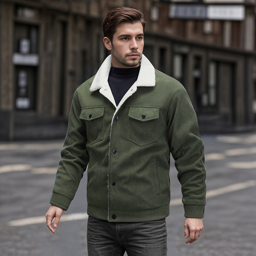 Herren modische Oberjacke mit warmem Innenfutter und praktischen Taschen Echoarchiv