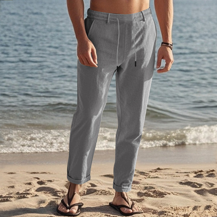 Herren lässige Freizeithose mit elastischem Bund und seitlichen Taschen Echoarchiv
