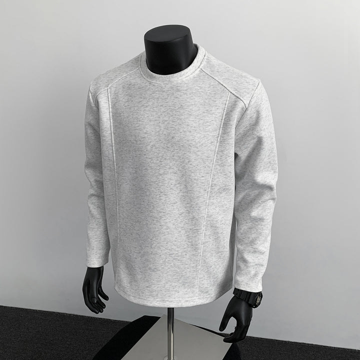 Herren nan taillierter Rundhals-Sweater aus dichtem Sweatstoff mit flachen Ziernähten und Raglanärmeln Echo Archiv