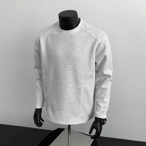 Herren nan taillierter Rundhals-Sweater aus dichtem Sweatstoff mit flachen Ziernähten und Raglanärmeln Echo Archiv