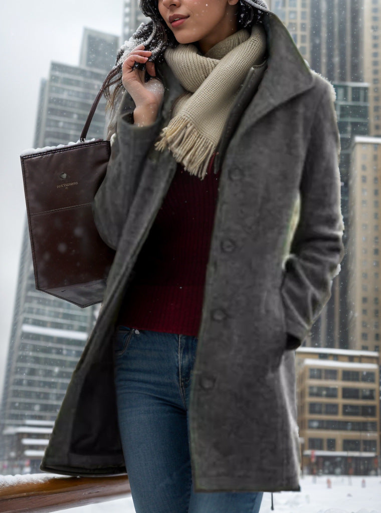 Damen trendiger Oversized-Mantel Echoarchiv