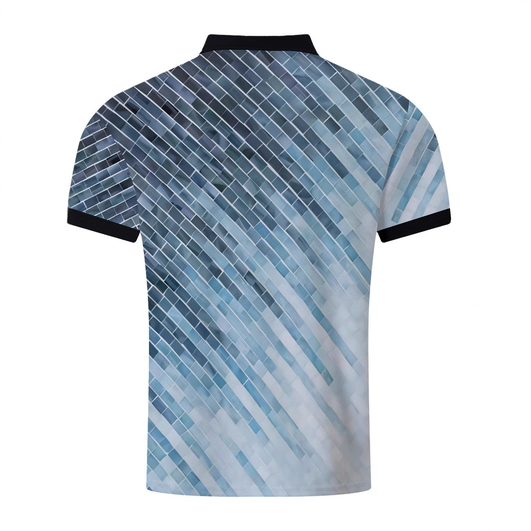 Herren Kurzarm Poloshirt mit exklusivem grafischem Design Echoarchiv