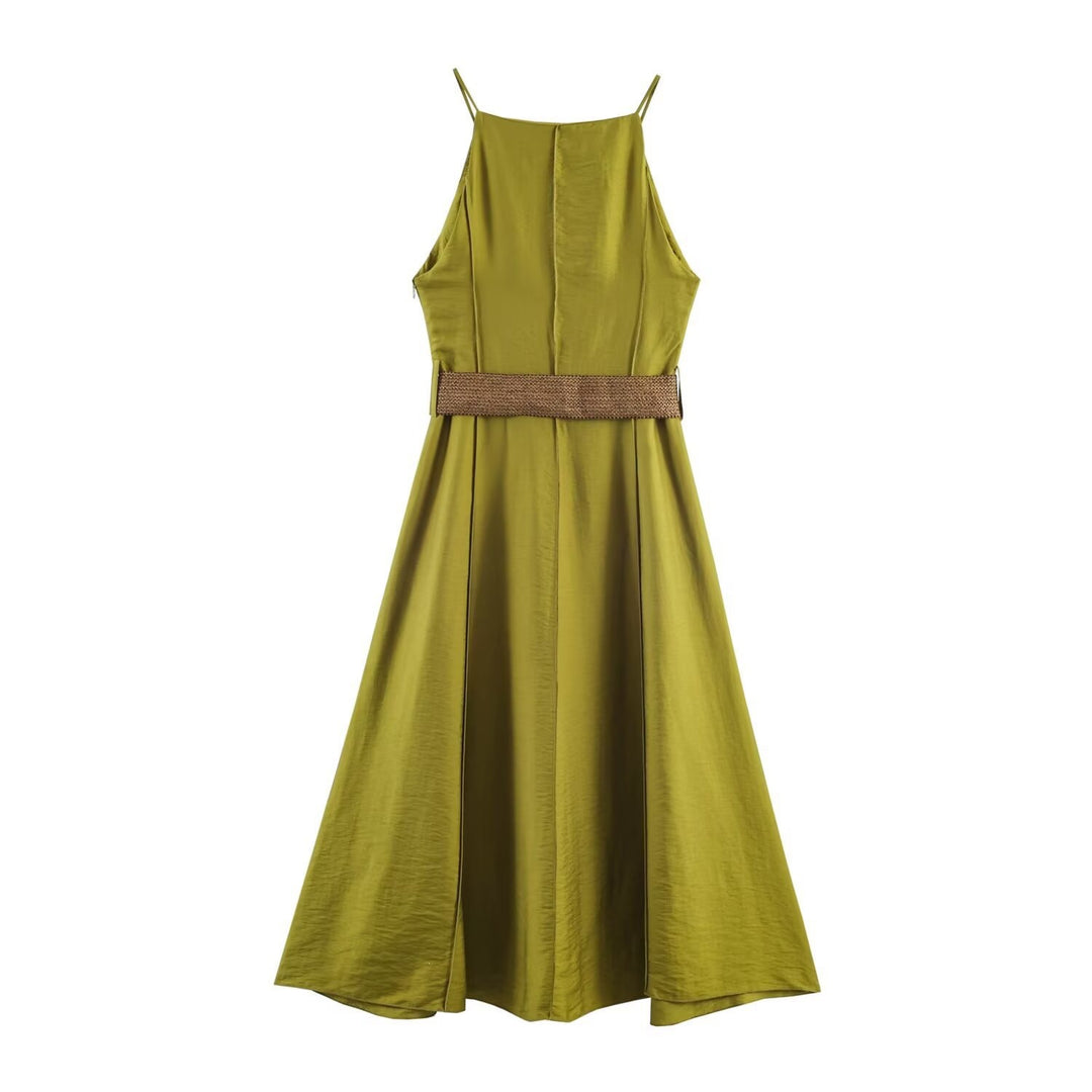 Damen Trägerkleid mit elegantem Schnitt und praktischem Taillengürtel Echo Archiv