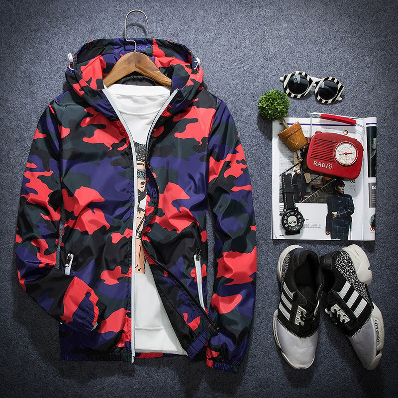 Herren Modische Camouflagemuster Übergangsjacke Echo Archiv