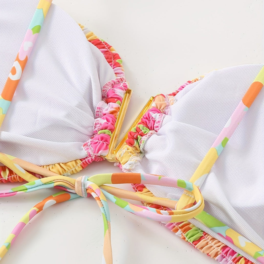 Damen Bandeau-Bikini mit verspieltem Rüschen-Design Echo Archiv