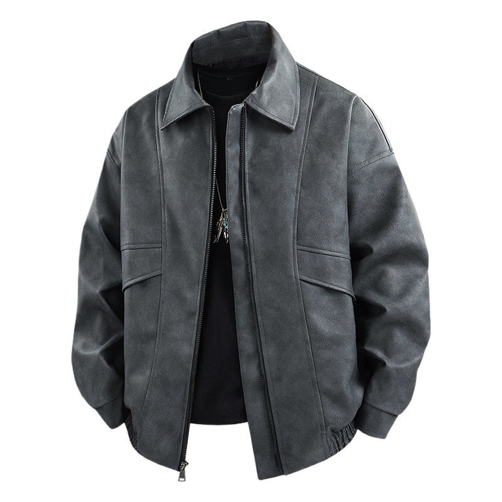 Herren Übergangsjacke im lässigen Vintage-Stil mit seitlichen Eingrifftaschen und elastischen Bündchen Echoarchiv