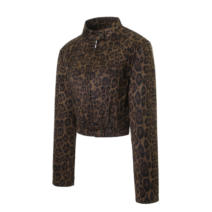 Damen Stilvolle Kurzjacke im Leopardenmuster Echo Archiv