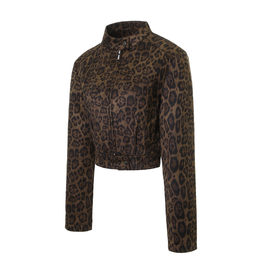 Damen Stylische Kurzjacke im Leopardenmuster – Célinea