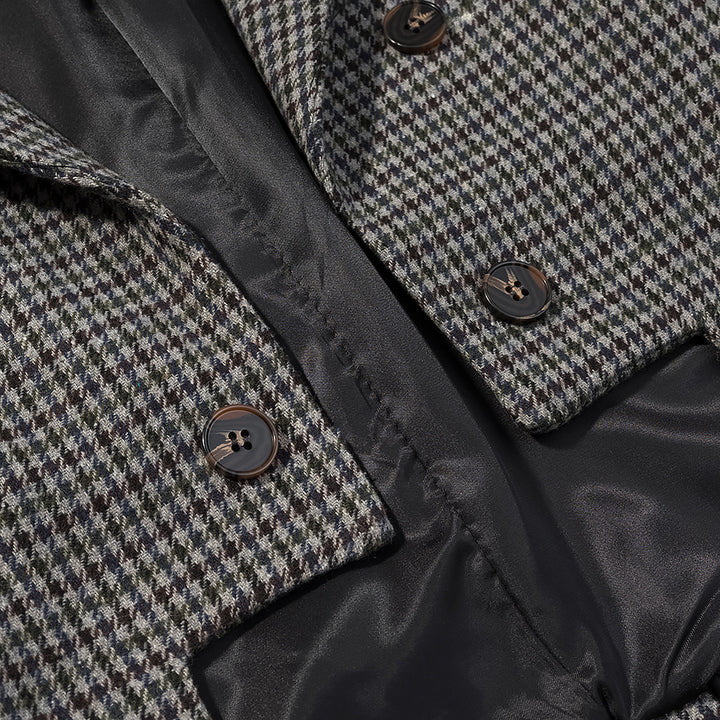 Damen Hahnentritt-Blazer mit Schwalbenschwanz-Detail und taillierter Silhouette Echo Archiv
