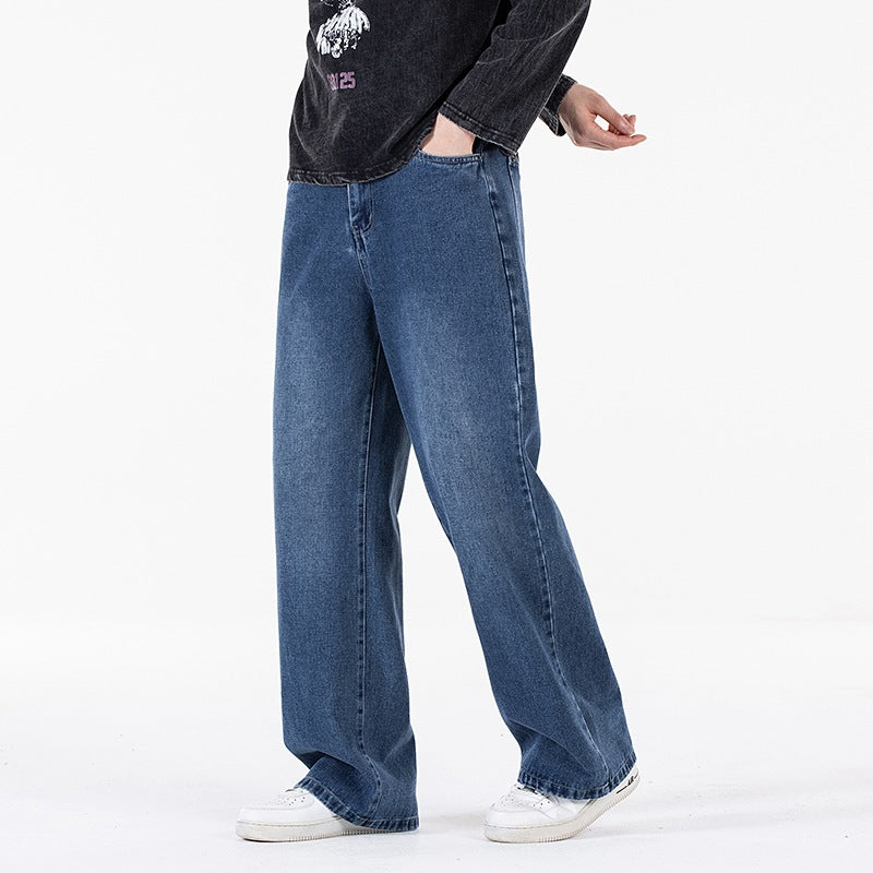 Damen Weite Baggy-Jeans mit hoher Taille, extra weitem Bein und Vintage-Waschung Echoarchiv