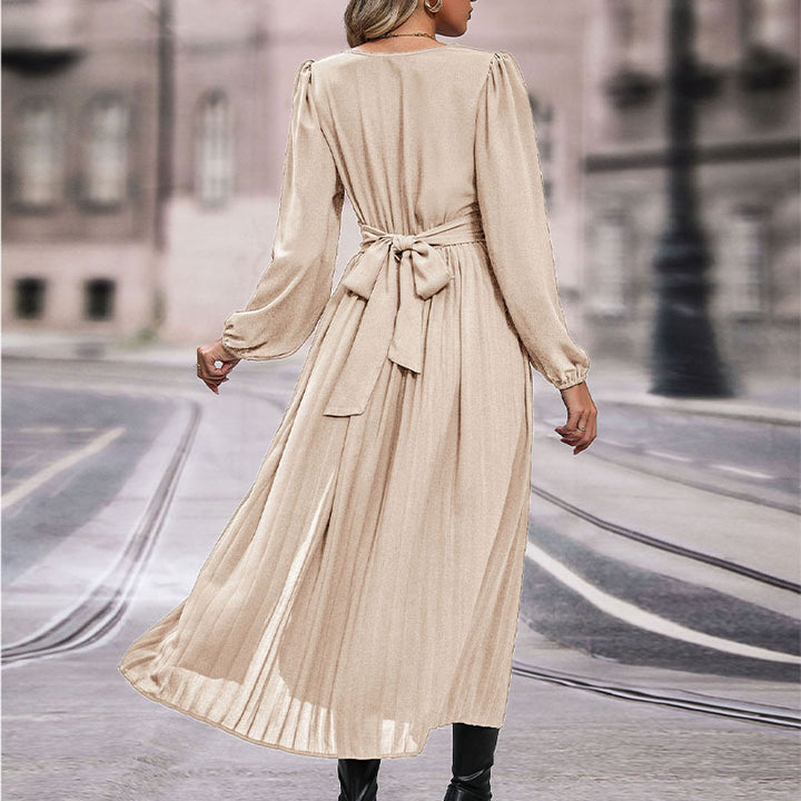 Damen Fließendes Maxikleid mit asymmetrischem Saum und V-Ausschnitt Echo Archiv