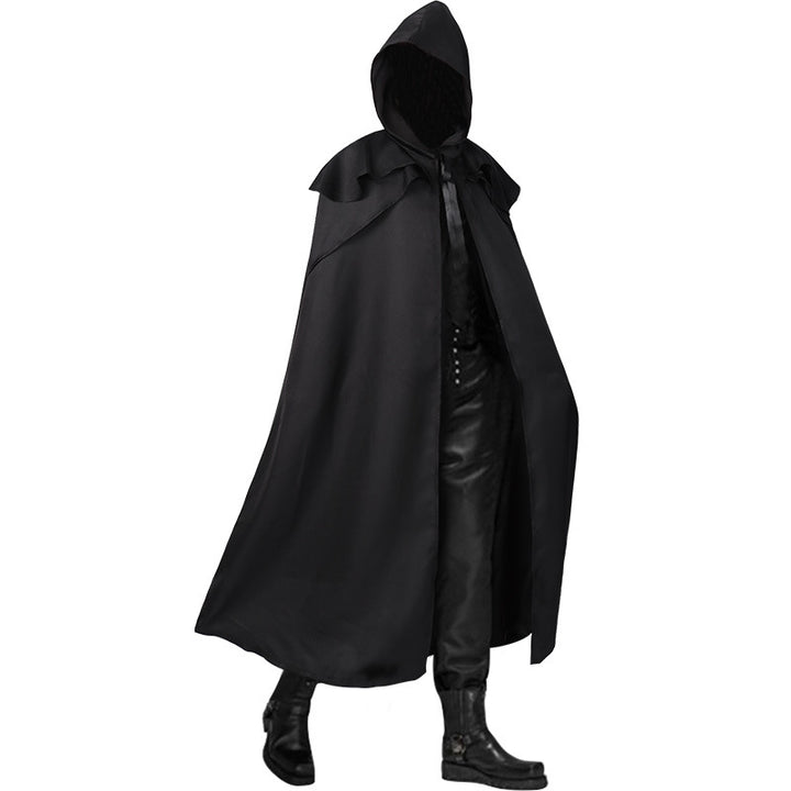 Unisex nan langer Kapuzenumhang mit weitem Fall, abnehmbarem Schultercape und verdecktem Bindesystem Echo Archiv