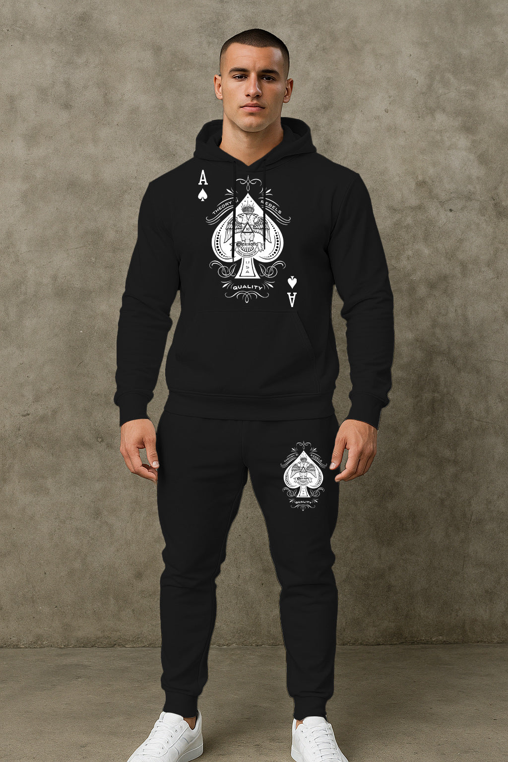 Herren Sportlicher Hoodie mit grafischem Design Echoarchiv