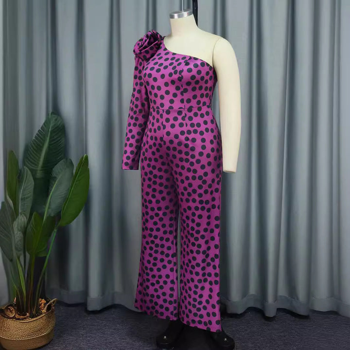 Damen Einseitiger Jumpsuit mit Blumendekor Echo Archiv