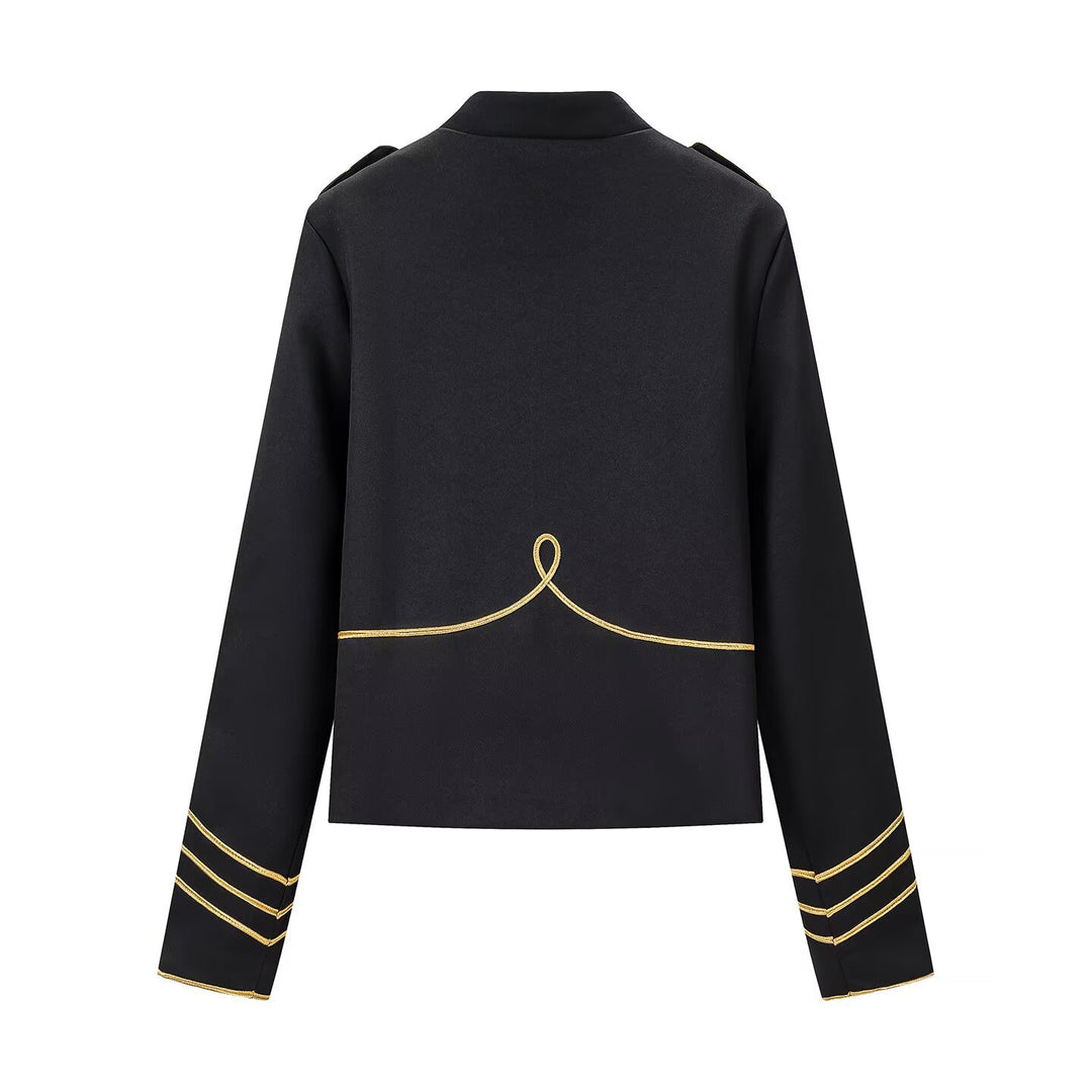 Damen Parade-Blouson mit Stehkragen, Epauletten und goldgestickten Verzierungen Echo Archiv
