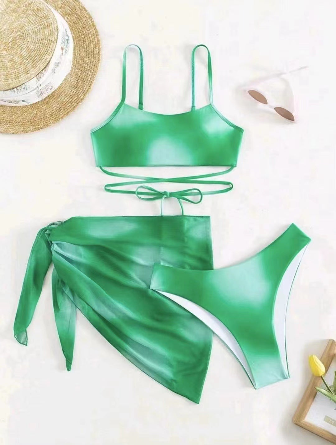 Damen Badeoutfit mit überkreuzten Trägern Echo Archiv