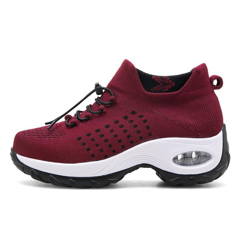 Damen nan leichte atmungsaktive Strick-Sneaker mit Luftkissen und hohem Sockenkragen Echo Archiv