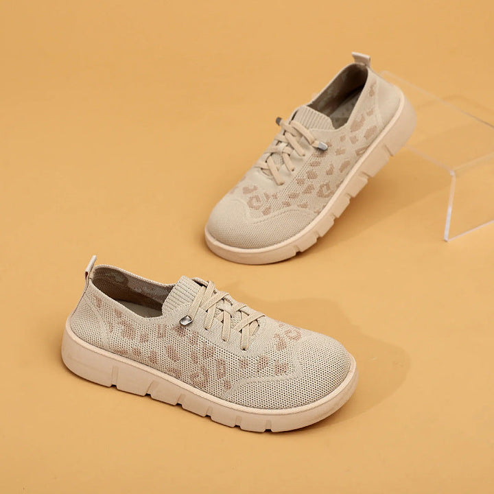 Damen Atmungsaktive Sneaker mit modischem Leopardenmuster Echo Archiv