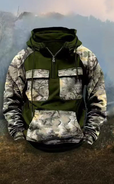 Herren Camouflage Funktionskapuzenpullover Echoarchiv