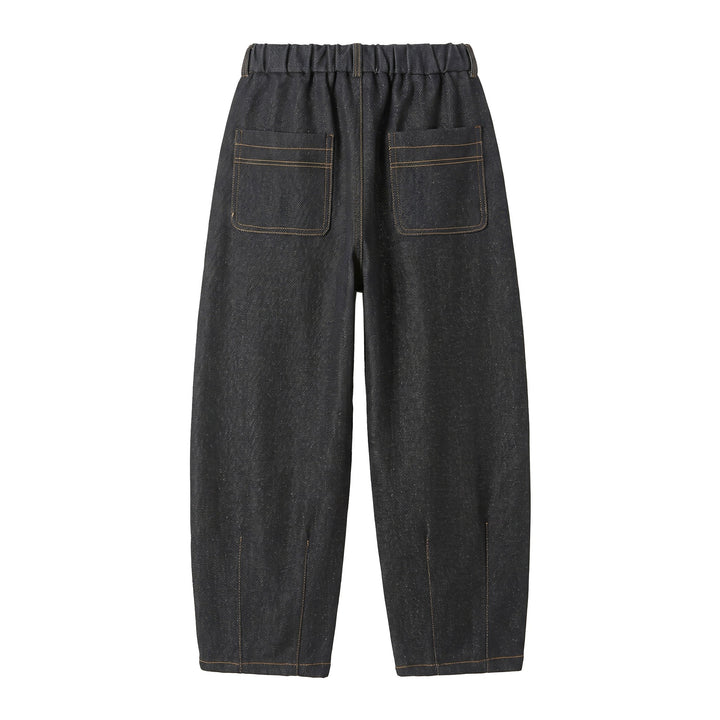 Damen Hochtaillierte weite Culotte-Hose mit Bügelfalte und elastischem Rückenteil Echoarchiv