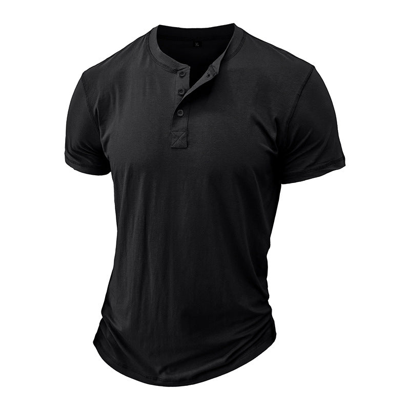 Herren Kurzarmshirt mit Knopfleiste und lässigem Design Echoarchiv