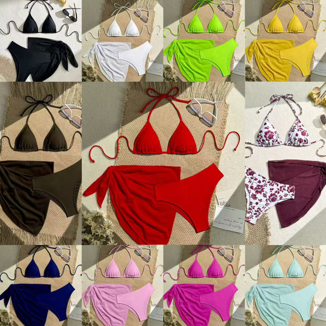 Damen Triangel-Bikini mit Wickeltuch und verstellbaren Trägern Echo Archiv