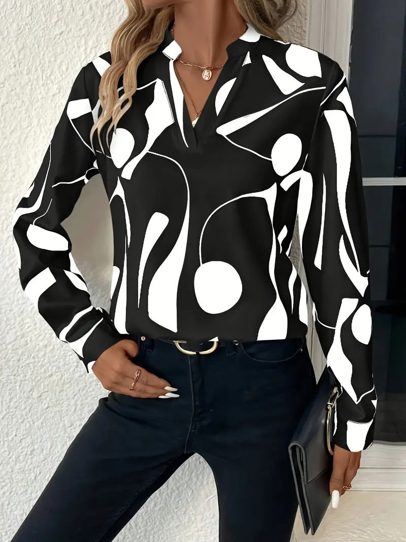 Damen Elegante Bluse mit modernem Muster Echoarchiv