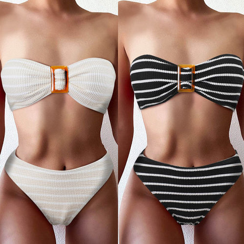 Damen Bandeau-Bikini-Set mit elegantem Schleifendetail Echo Archiv