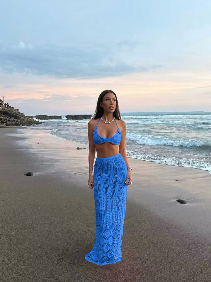 Damen Häkel-Strandkleid mit Kapuzenshirt Echo Archiv