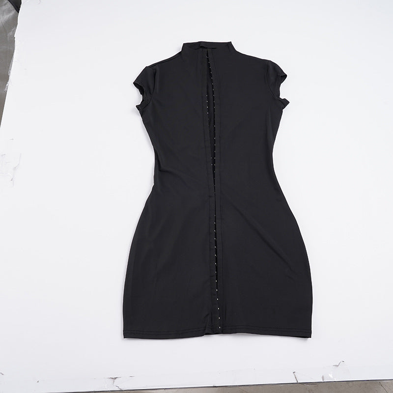 Damen figurbetontes Nachtkleid mit raffiniertem Stehkragen und Knopfleiste Echo Archiv