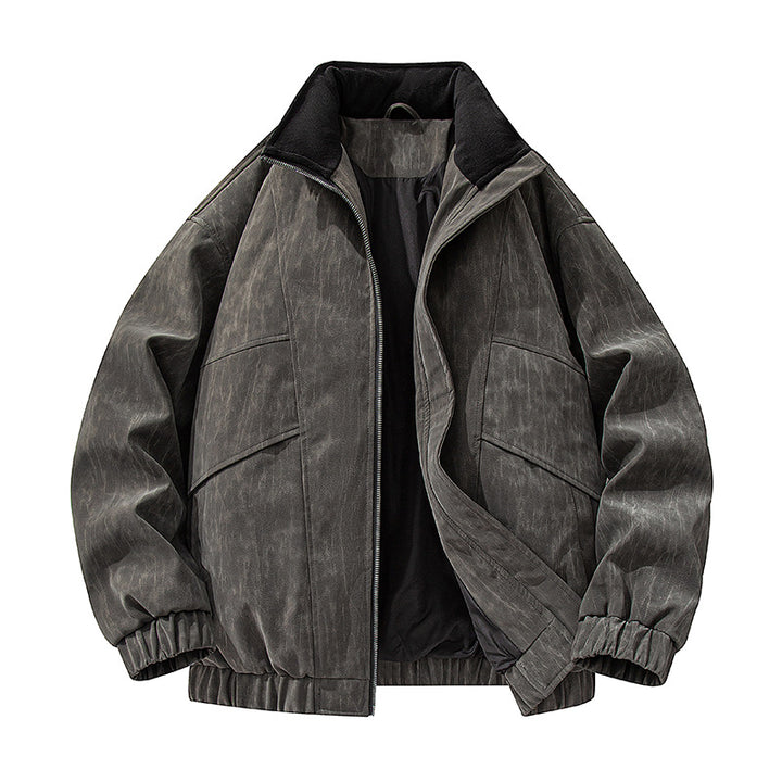 Herren weite funktionale Jacke mit Stehkragen und Reißverschluss Echo Archiv