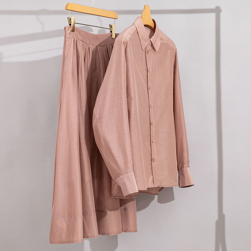 Damen Zweiteiliges fließendes Hemd- und Camisole-Set aus Viskose-Blend Echoarchiv