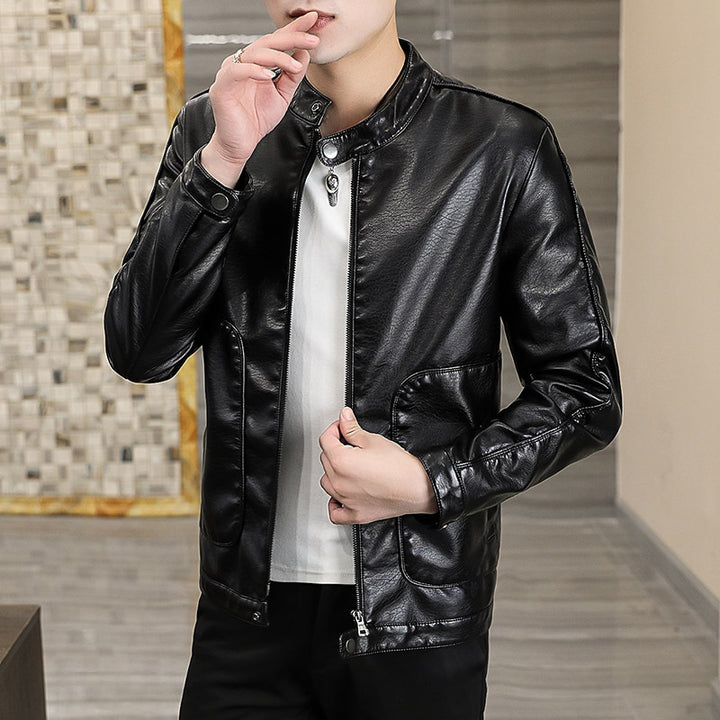 Herren stilvolle Kunstlederjacke Echoarchiv
