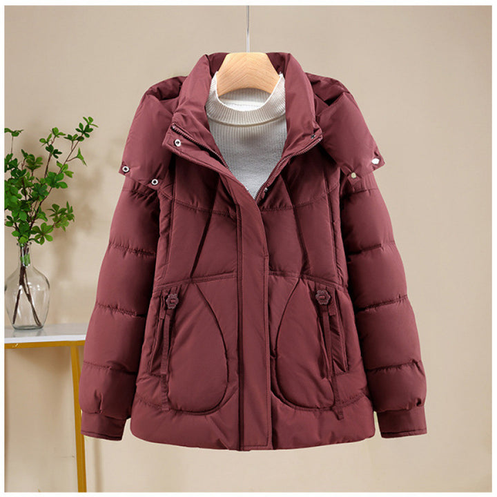 Damen Kurzjacke im Puffer‑Look mit Kapuze, taillierender Schnitt und Reißverschluss Echo Archiv