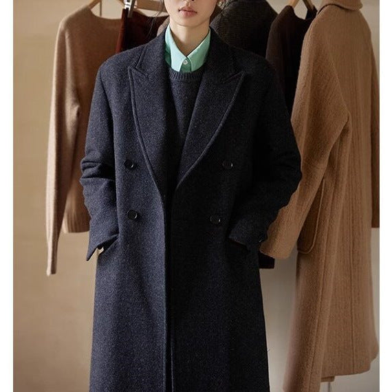 Damen Modischer Oversized-Wollblazer Echoarchiv
