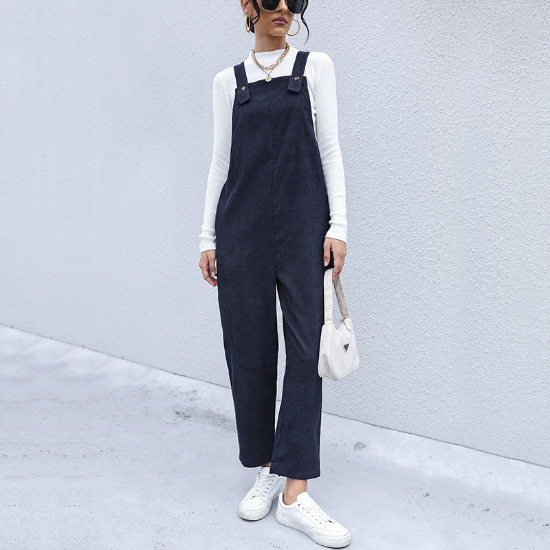Damen Lässiger Overall mit hohen Kragen Echo Archiv