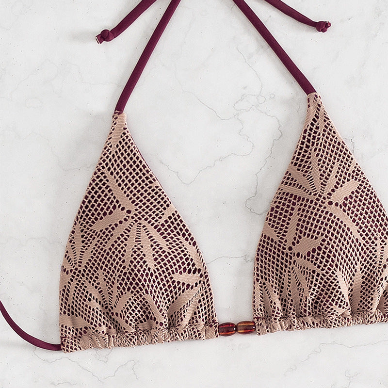Damen Bikini-Set mit verspieltem Netzdesign und verstellbaren Bindebändern Echo Archiv