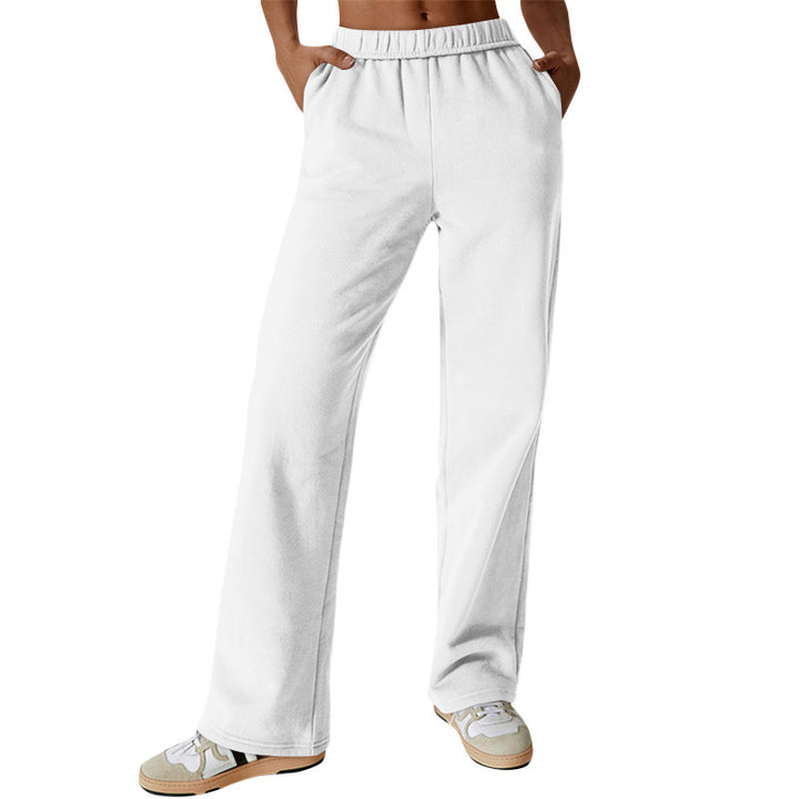 Damen nan weite hochgeschnittene Jogginghose aus weichem Sweat mit elastischem Bund und Eingrifftaschen Echo Archiv